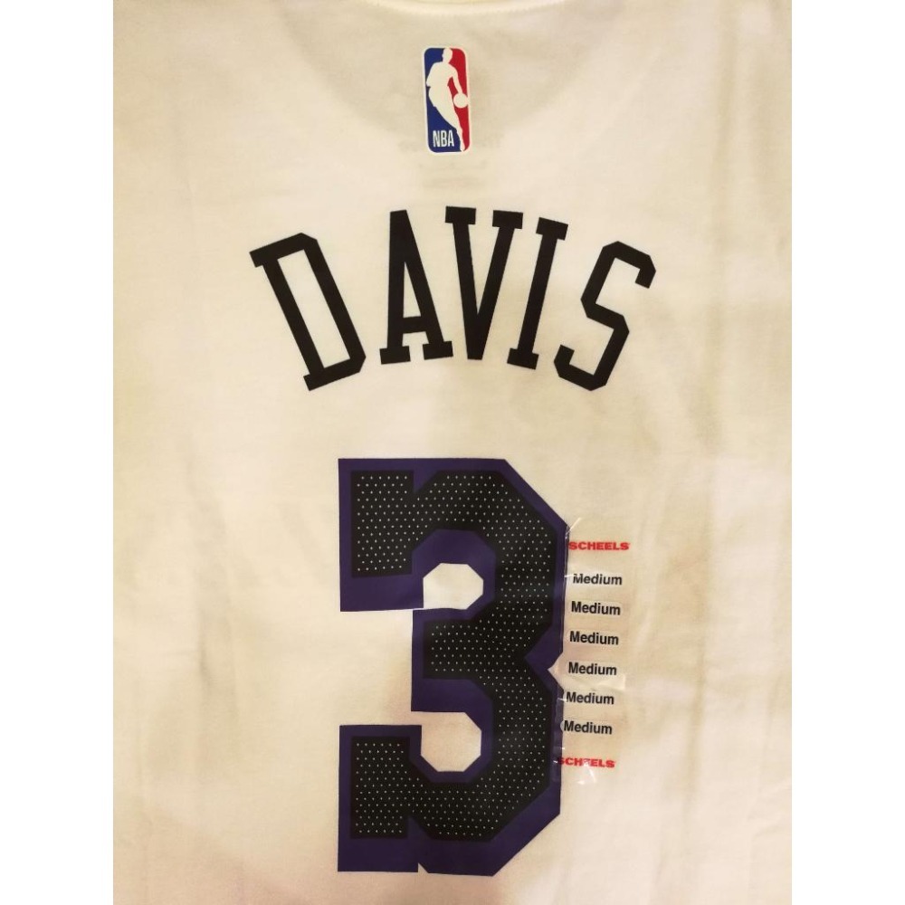 (全新現貨) Nike NBA 洛杉磯湖人 Anthony Davis 22/23 城市版 背號短T (Sz. M)-細節圖6