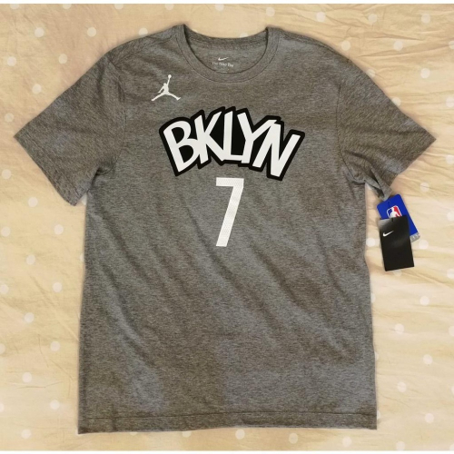 (特價) Nike NBA 布魯克林籃網 Kevin Durant 20/21 宣告版 背號短T (Sz. M)