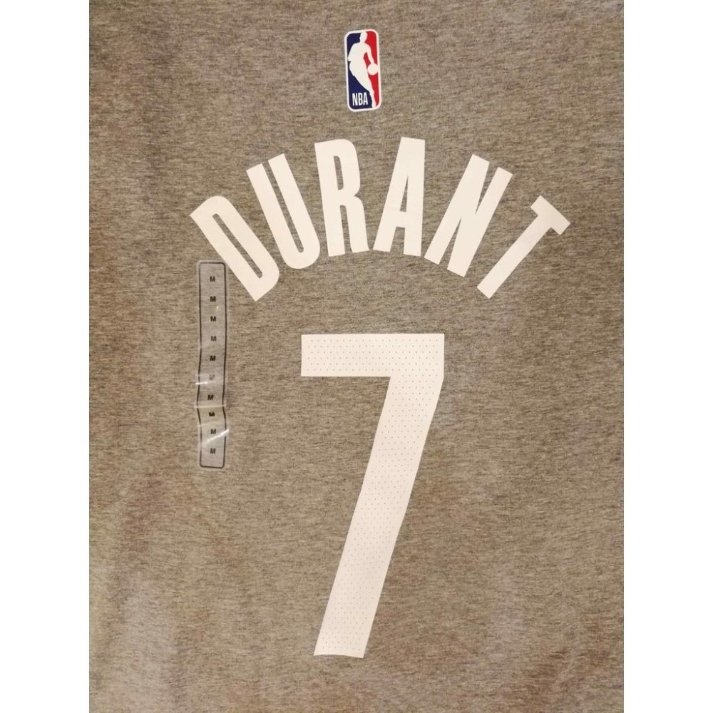 (特價) Nike NBA 布魯克林籃網 Kevin Durant 20/21 宣告版 背號短T (Sz. M)-細節圖6