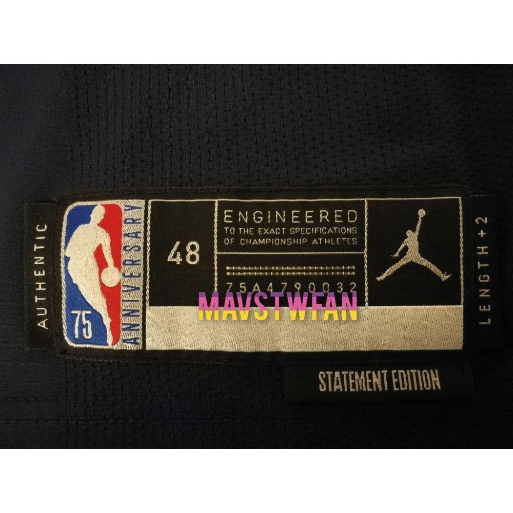 (全新現貨) Nike Luka Doncic 達拉斯獨行俠 21/22 宣告版 AU 球衣 (L 48，原生贊助標)-細節圖7