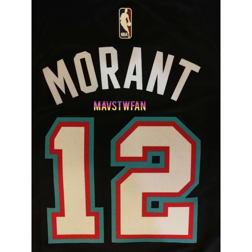 (新鮮現貨) Nike Ja Morant 曼斐斯灰熊 20/21 復古版 SW 球衣 (L 48，原生贊助標)-細節圖6