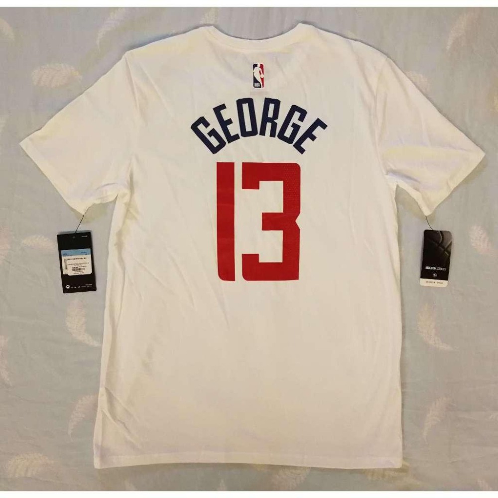 (全新現貨) Nike NBA 洛杉磯快艇 Paul George 19/20 聯盟版 背號短T (Sz. M)-細節圖2