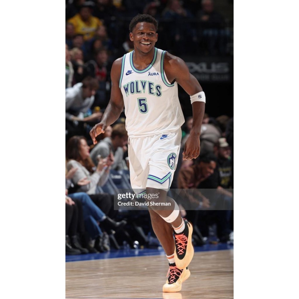 (全新現貨) Nike NBA 明尼蘇達灰狼 Anthony Edwards 23/24 復古版 背號短T (Sz.M)-細節圖3