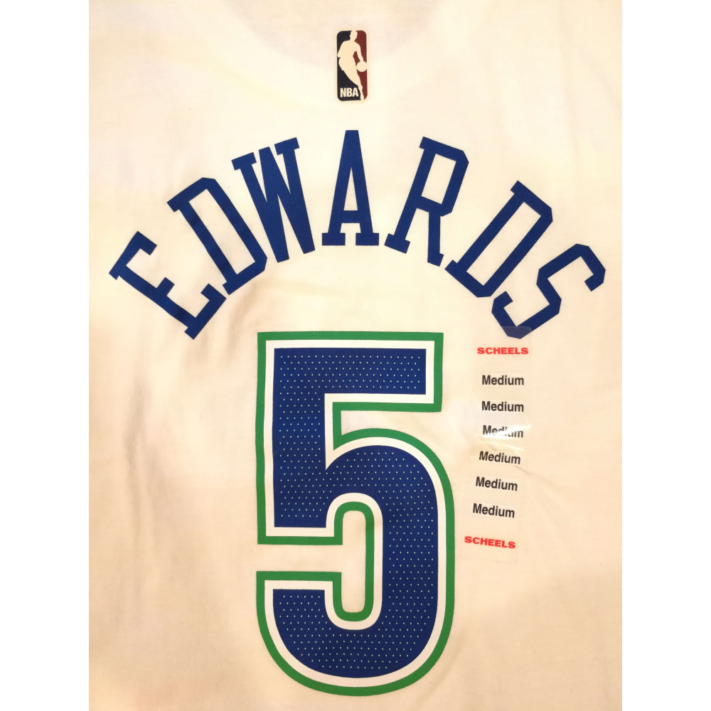 (全新現貨) Nike NBA 明尼蘇達灰狼 Anthony Edwards 23/24 復古版 背號短T (Sz.M)-細節圖6