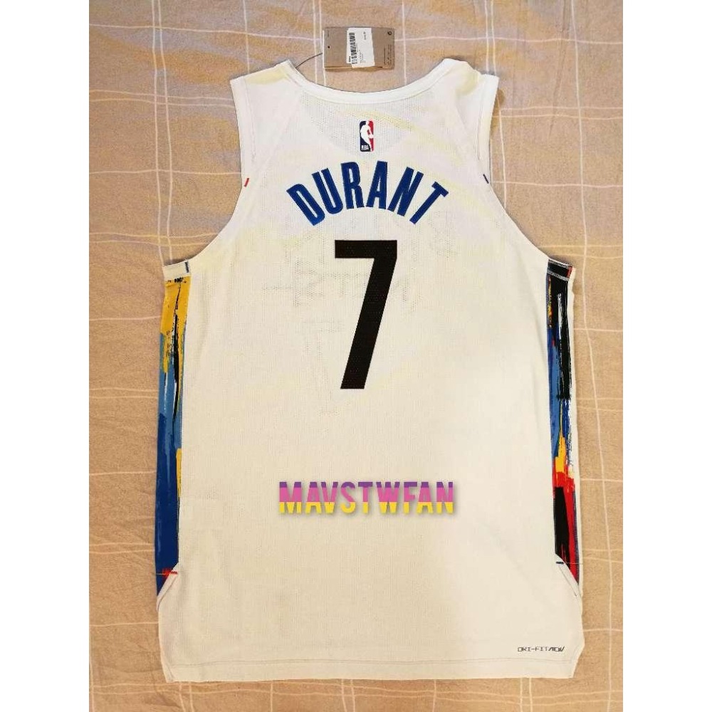 (全新現貨) Nike Kevin Durant 布魯克林籃網 22/23 城市版 AU 球衣 (場館限定原生贊助標)-細節圖2