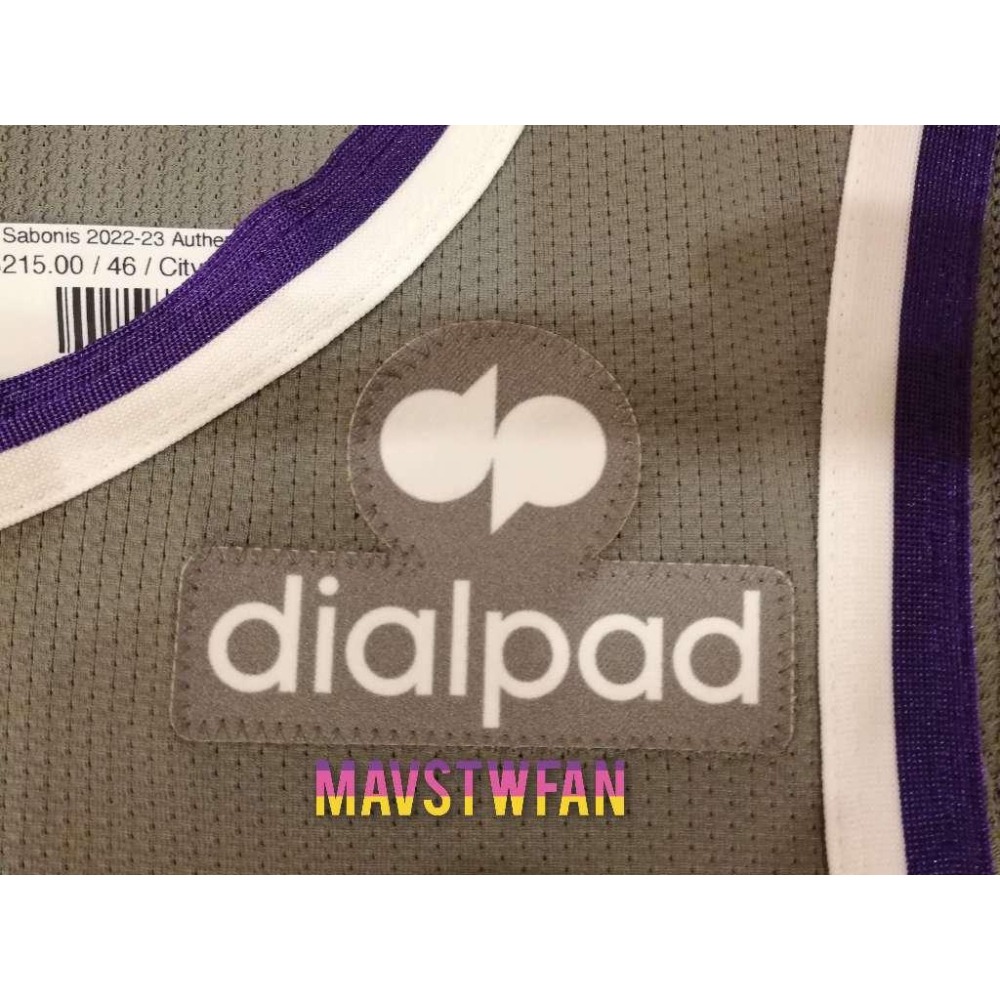 (全新現貨) Nike Domantas Sabonis 國王 22/23 城市版 G底板球衣 (46+4，原生贊助標)-細節圖3