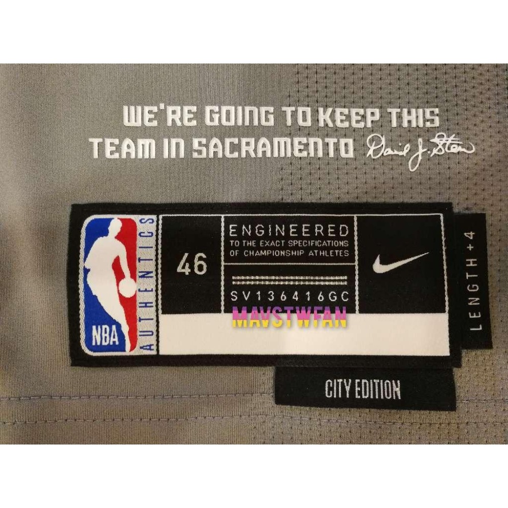 (全新現貨) Nike Domantas Sabonis 國王 22/23 城市版 G底板球衣 (46+4，原生贊助標)-細節圖7