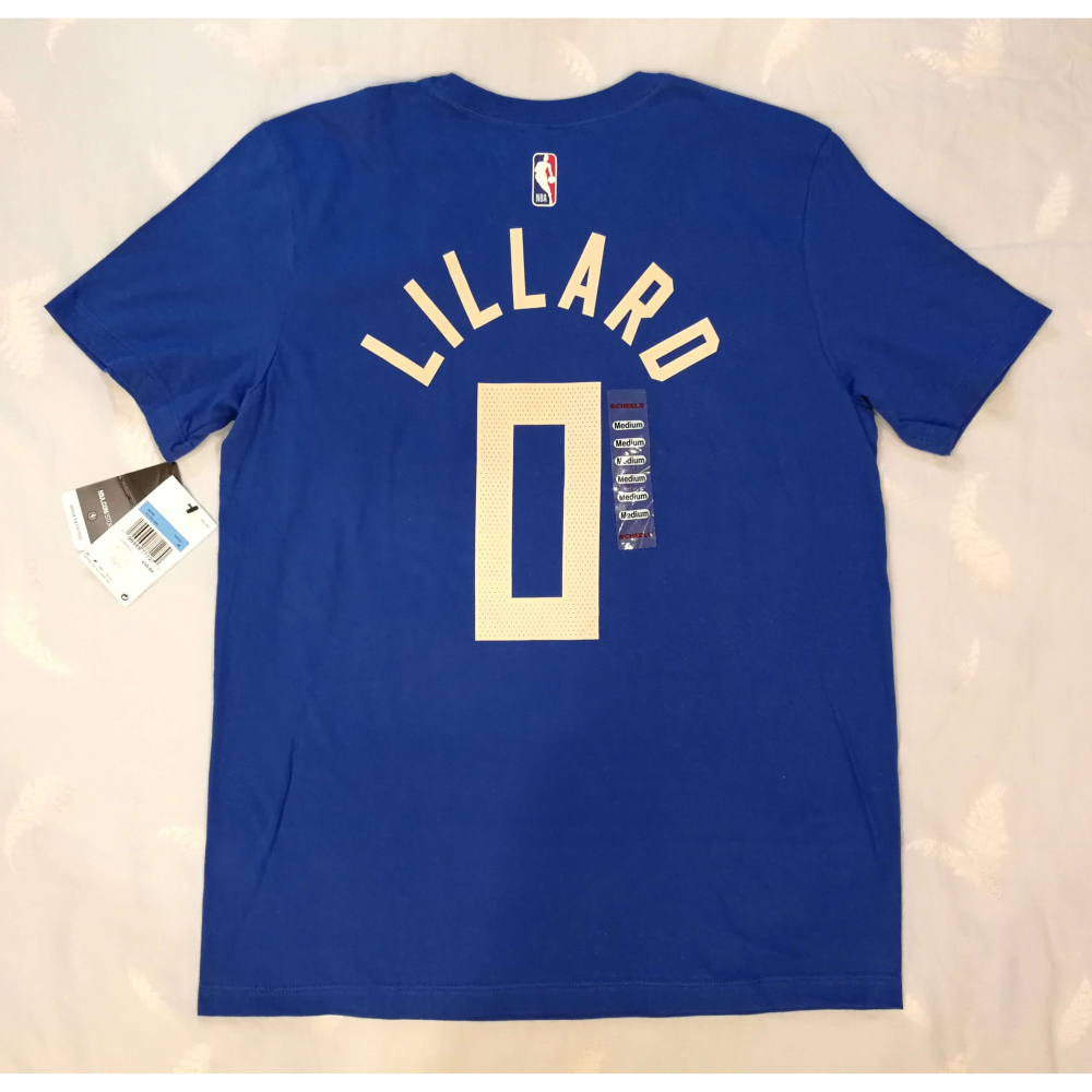 (最後補貨) Nike NBA 密爾瓦基公鹿 Damian Lillard 23/24 城市版 背號短T (Sz. M)-細節圖2