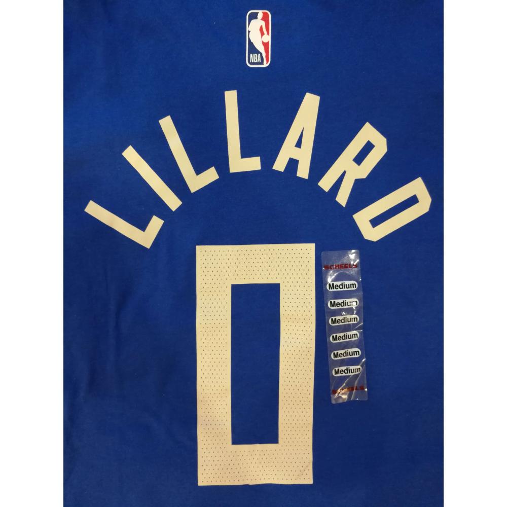 (最後補貨) Nike NBA 密爾瓦基公鹿 Damian Lillard 23/24 城市版 背號短T (Sz. M)-細節圖7