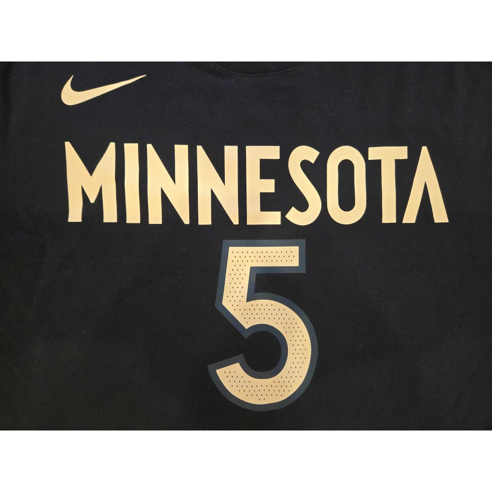 (全新現貨) Nike NBA 明尼蘇達灰狼 Anthony Edwards 25/26 經典版 背號短T (Sz.M)-細節圖5