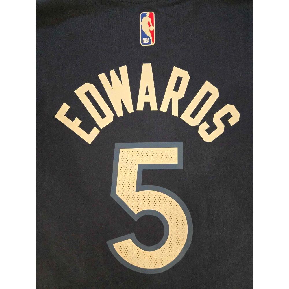 (全新現貨) Nike NBA 明尼蘇達灰狼 Anthony Edwards 25/26 經典版 背號短T (Sz.M)-細節圖6