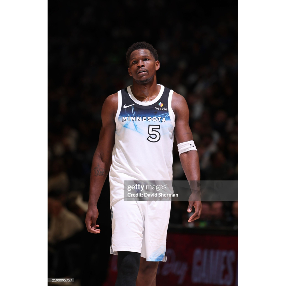 (全新現貨) Nike NBA 明尼蘇達灰狼 Anthony Edwards 24/25 城市版 背號短T (Sz.M-細節圖3