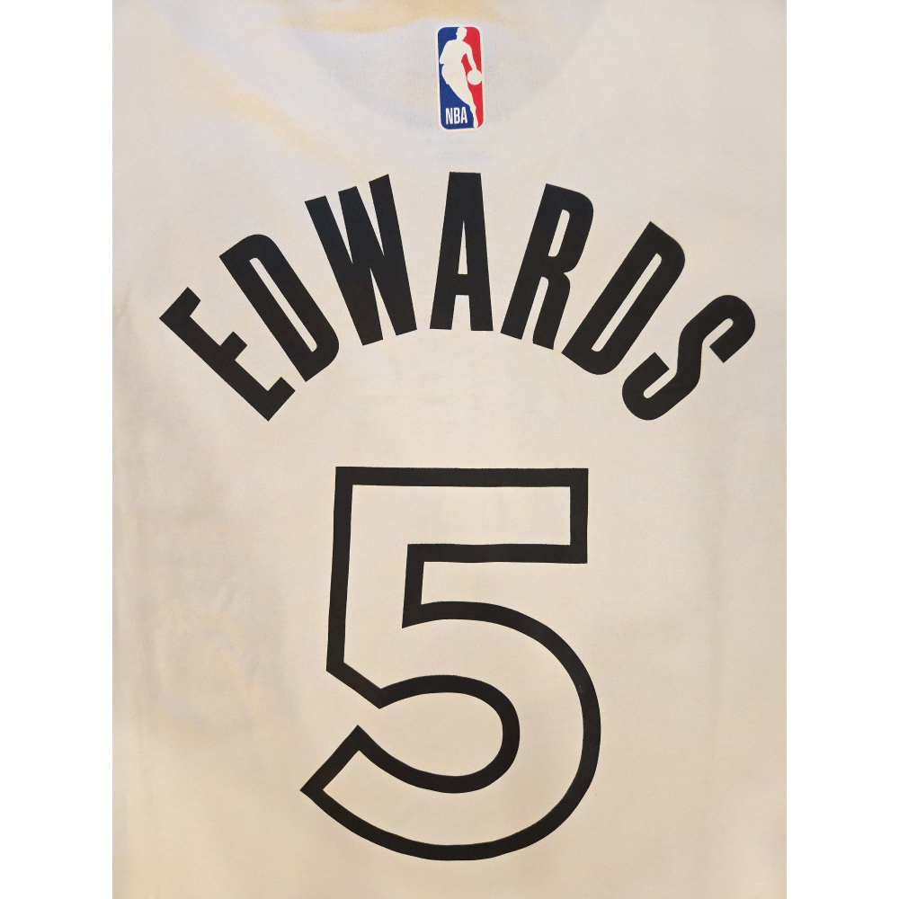 (全新現貨) Nike NBA 明尼蘇達灰狼 Anthony Edwards 24/25 城市版 背號短T (Sz.M-細節圖6