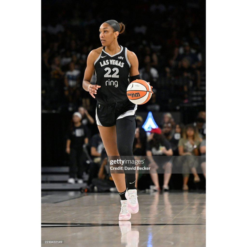 (全新現貨) Nike WNBA 拉斯維加斯王牌 A＇ja Wilson 2025 探險者版 背號短T (Sz. M)-細節圖3