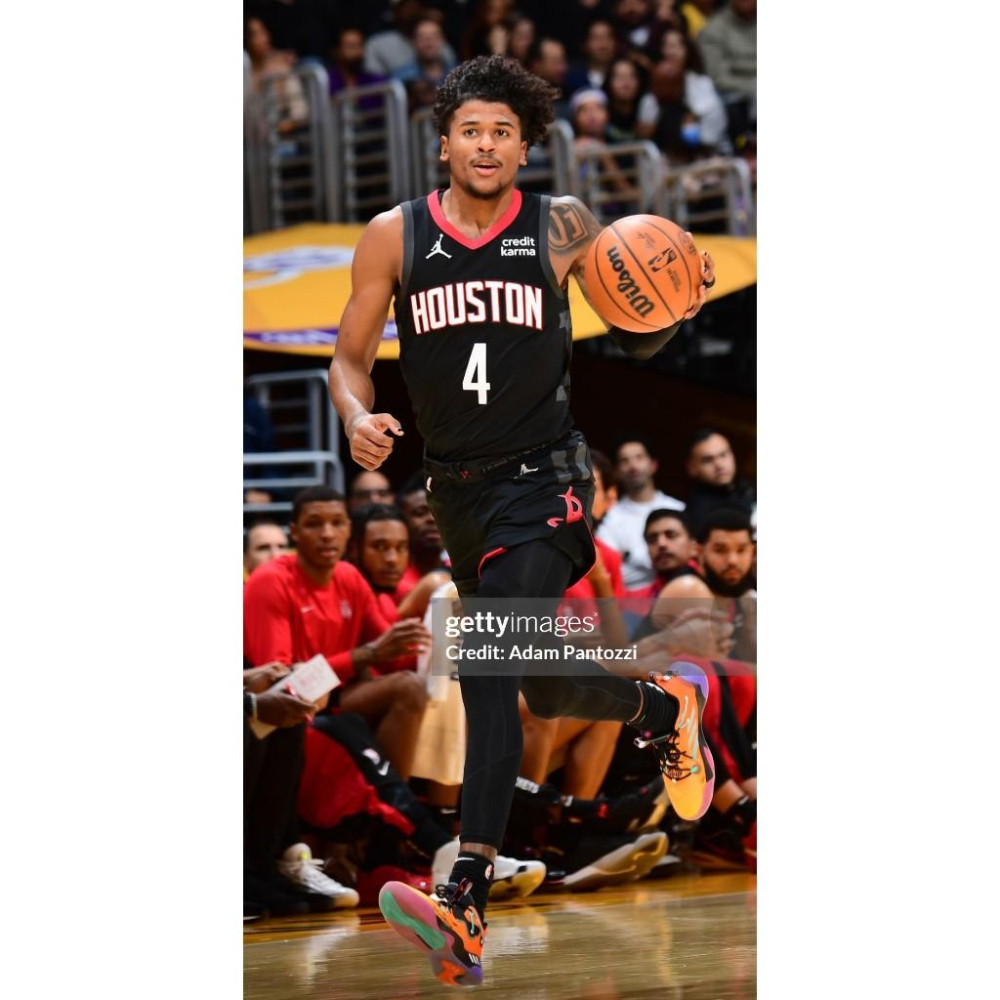 (出清特價) Nike NBA 休士頓火箭 Jalen Green 23/24 宣告版 背號短T (Sz. M)-細節圖3