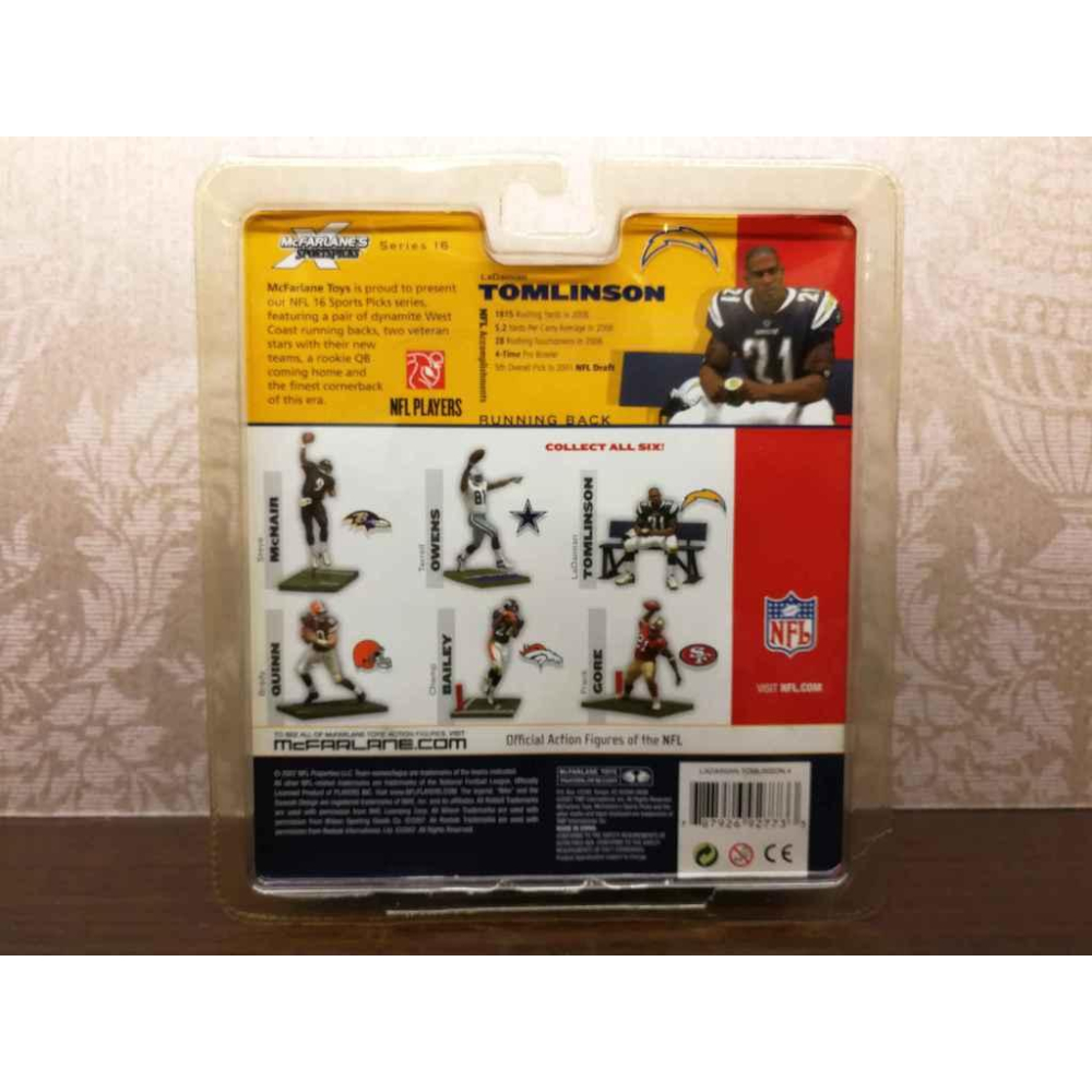 (出清特價) 麥法蘭 NFL 16 LaDainian Tomlinson 白衣變體 (非 NBA MLB)-細節圖4