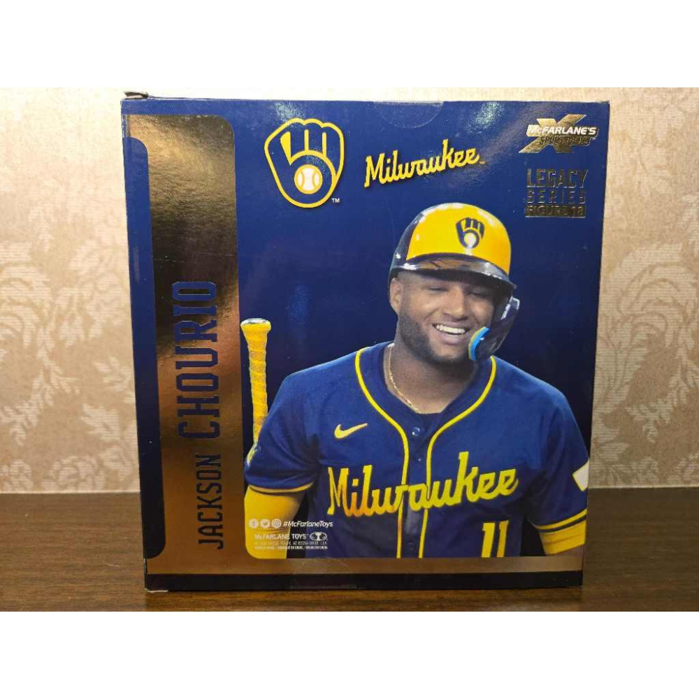(全新現貨) 麥法蘭 MLB 2025 密爾瓦基釀酒人 Jackson Chourio「深藍衣普版」6 吋運動人偶-細節圖7