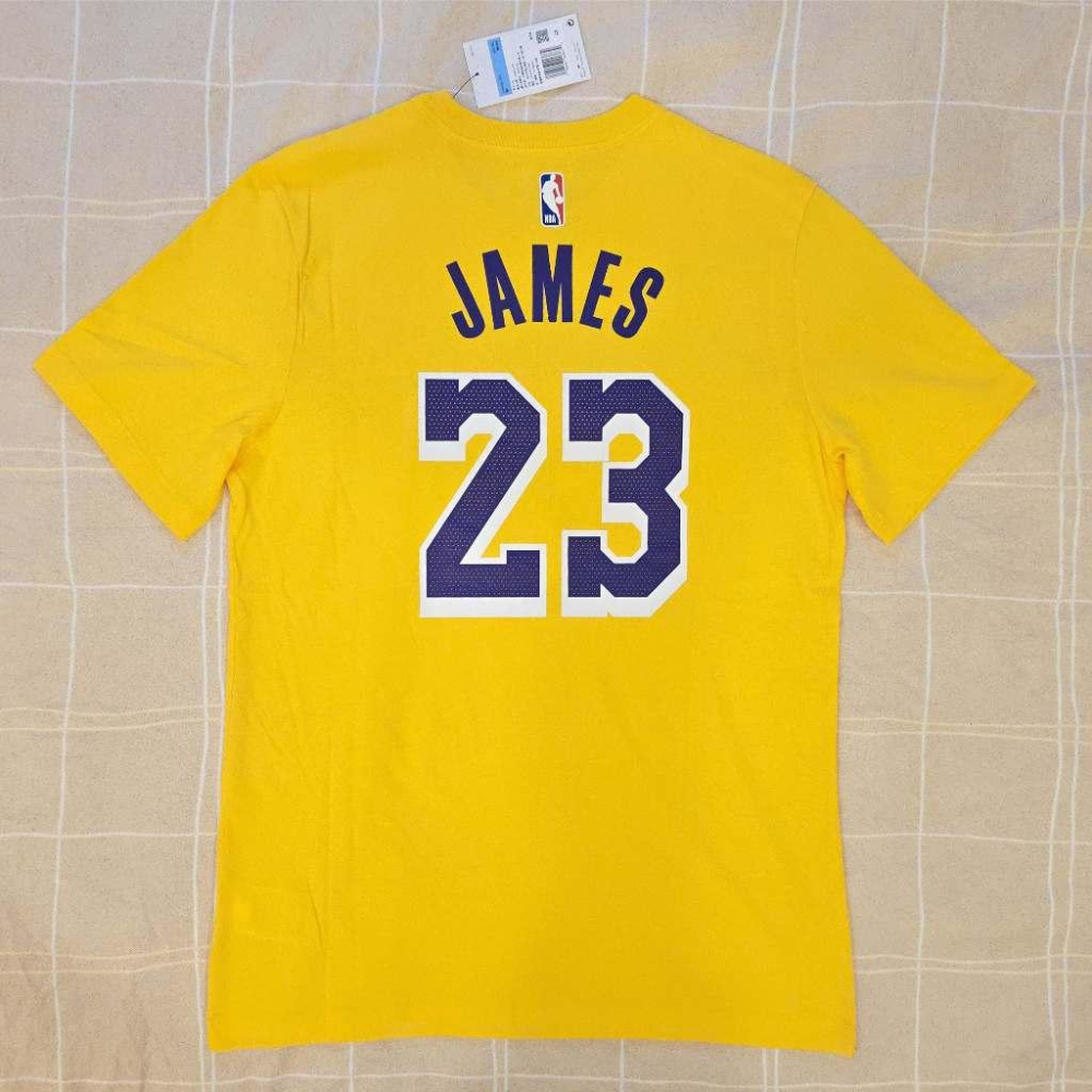 (新鮮現貨) Nike NBA 洛杉磯湖人 LeBron James 25/26 經典版 背號短T (Sz. M)-細節圖2