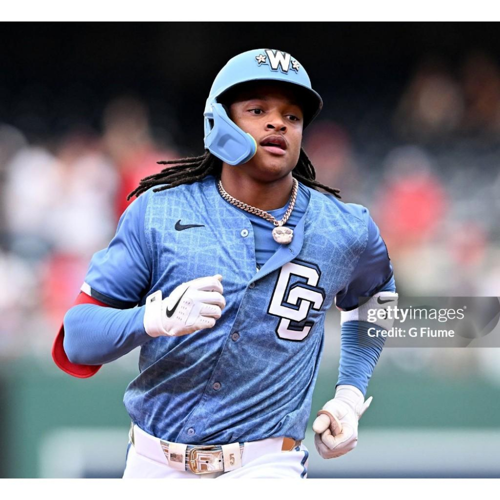 (全新現貨) Nike MLB 華盛頓國民 CJ Abrams 2025 城市版 背號短T (Sz. M)-細節圖3