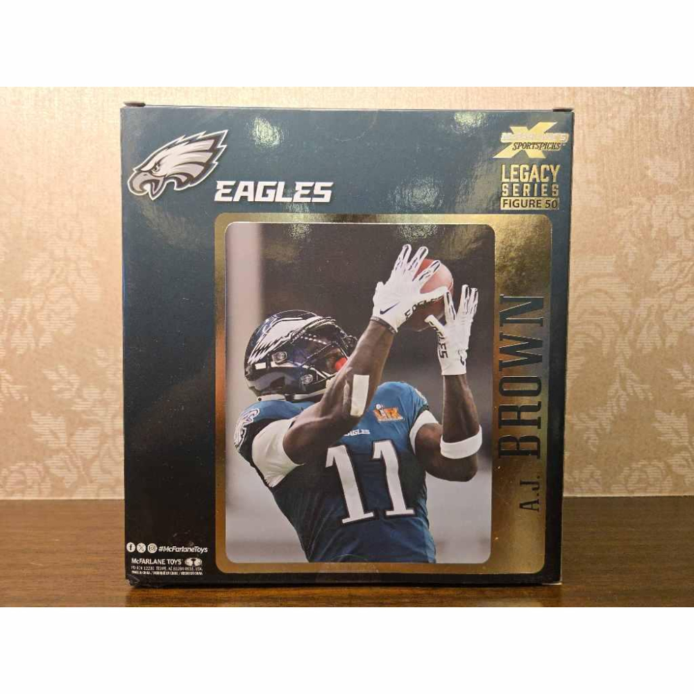 (新鮮現貨) 麥法蘭 NFL 2025 費城老鷹 A.J. Brown 超級盃 LIX 綠衣普版 (非 NBA MLB)-細節圖7