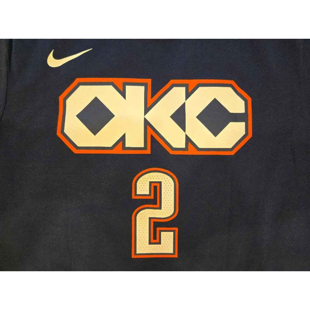 (新鮮現貨) Nike NBA 雷霆 Gilgeous-Alexander 25/26 城市版 背號短T (Sz. M)-細節圖5