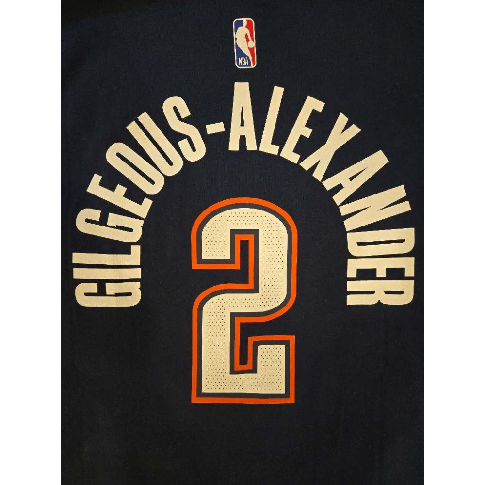 (新鮮現貨) Nike NBA 雷霆 Gilgeous-Alexander 25/26 城市版 背號短T (Sz. M)-細節圖6