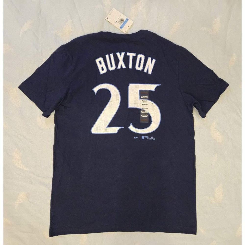 (全新現貨) Nike MLB 明尼蘇達雙城 Byron Buxton 2025 城市版 背號短T (Sz.M)-細節圖2