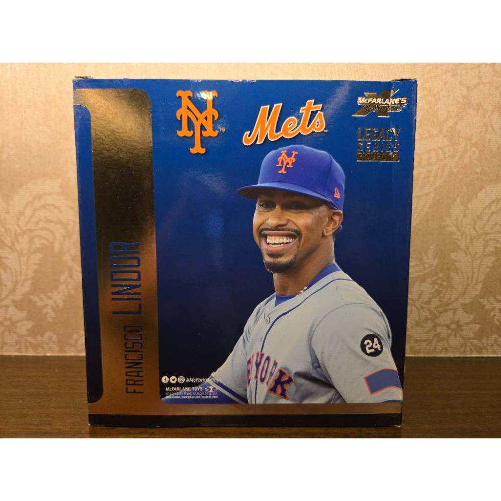 (全新現貨) 麥法蘭 MLB 2025 紐約大都會 Francisco Lindor「黑衣限定版」6 吋運動人偶-細節圖7