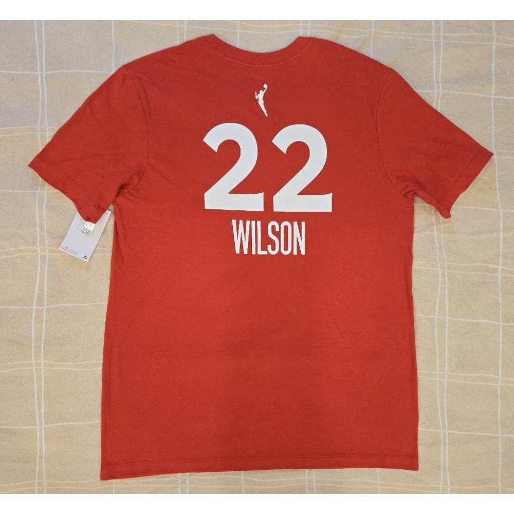 (全新現貨) Nike WNBA 拉斯維加斯王牌 A＇ja Wilson 2025 反抗版 背號短T (Sz. M)-細節圖2