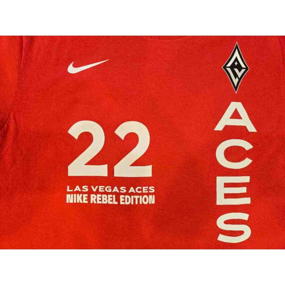 (全新現貨) Nike WNBA 拉斯維加斯王牌 A＇ja Wilson 2025 反抗版 背號短T (Sz. M)-細節圖5