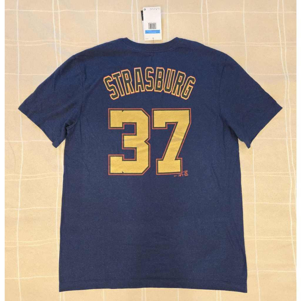 (全新現貨) Nike MLB 國民 Stephen Strasburg 2020 Gold Program 背號短T-細節圖2