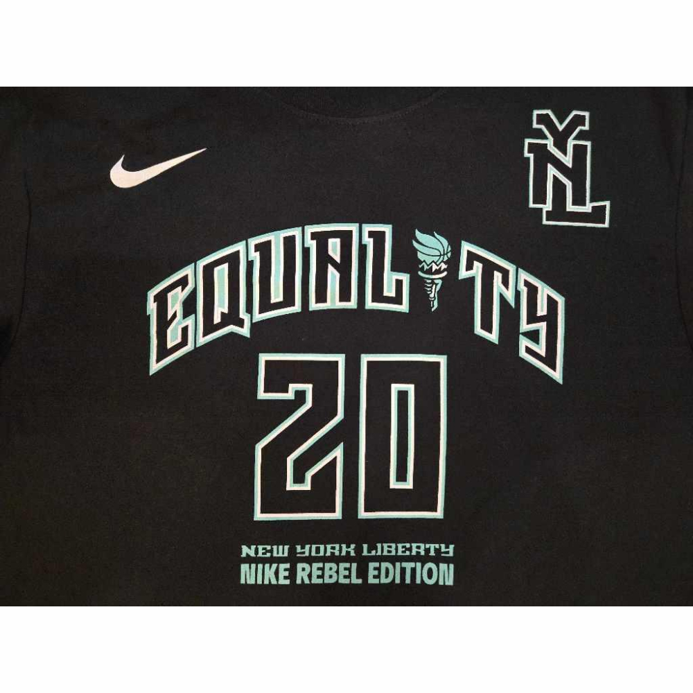 (修補特價) Nike WNBA 紐約自由 Sabrina Ionescu 2025 反抗版 背號短T (Sz. M)-細節圖5