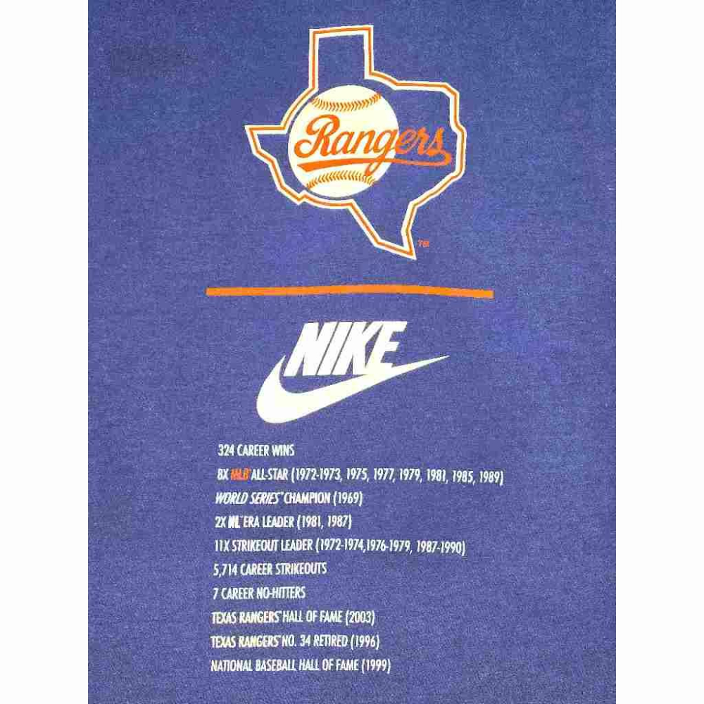 (全新現貨) Nike MLB 德州遊騎兵 Nolan Ryan「Ryan Express」紀念背號短T (Sz.M)-細節圖4