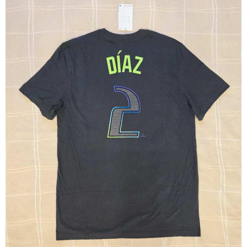 (全新現貨) Nike MLB 坦帕灣光芒 Yandy Diaz 2025 城市版 背號短T (Sz. M)-細節圖2