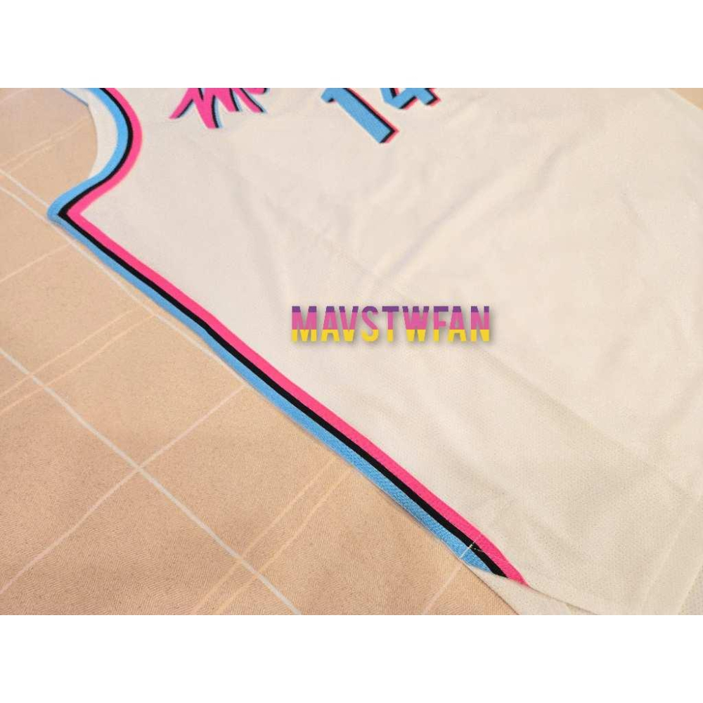 (出清特價) Nike Tyler Herro 熱火 24/25「白南灣」城市版 AU 球衣 (XL 52，原生贊助標)-細節圖6