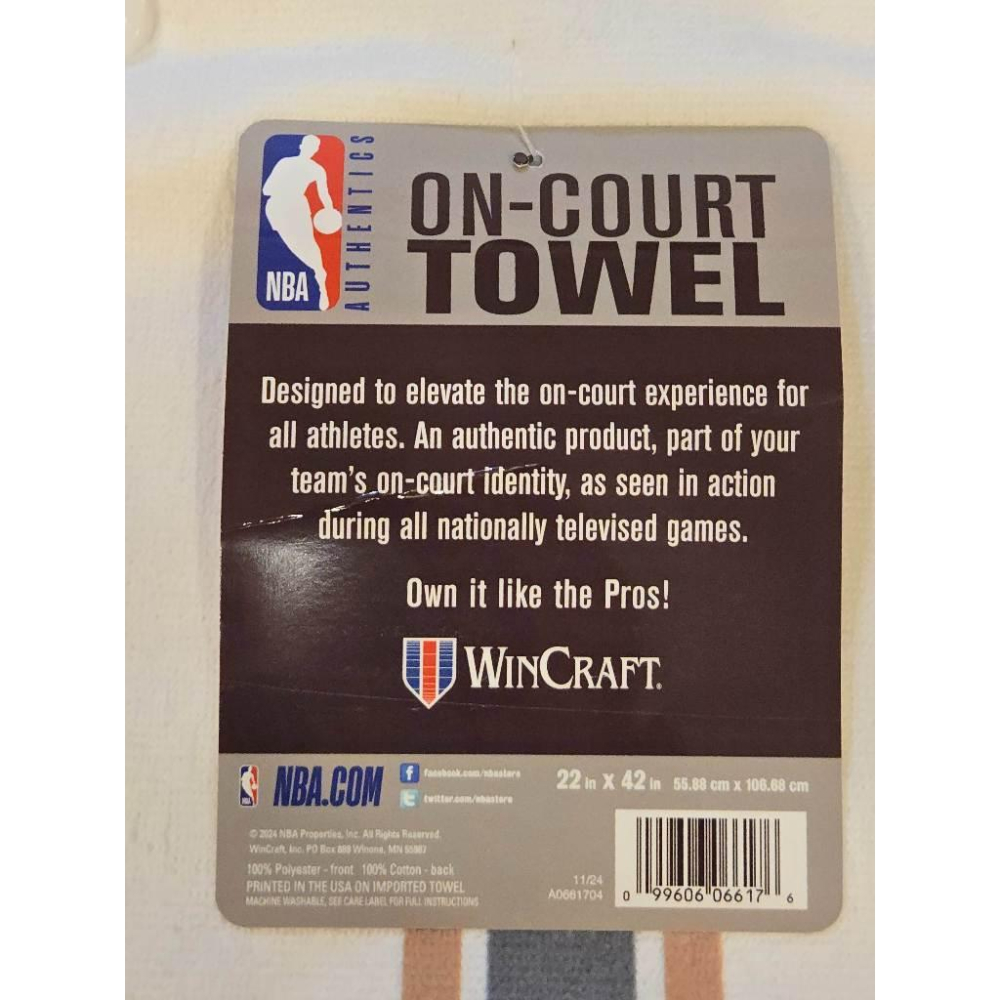 (全新現貨) WinCraft NBA 芝加哥公牛 24/25 城市版 球員用毛巾-細節圖5