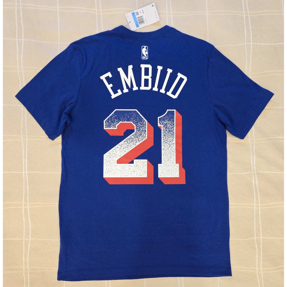 (全新特價) Nike NBA 費城七六人 Joel Embiid Select Series 背號短T (Sz. M)-細節圖2