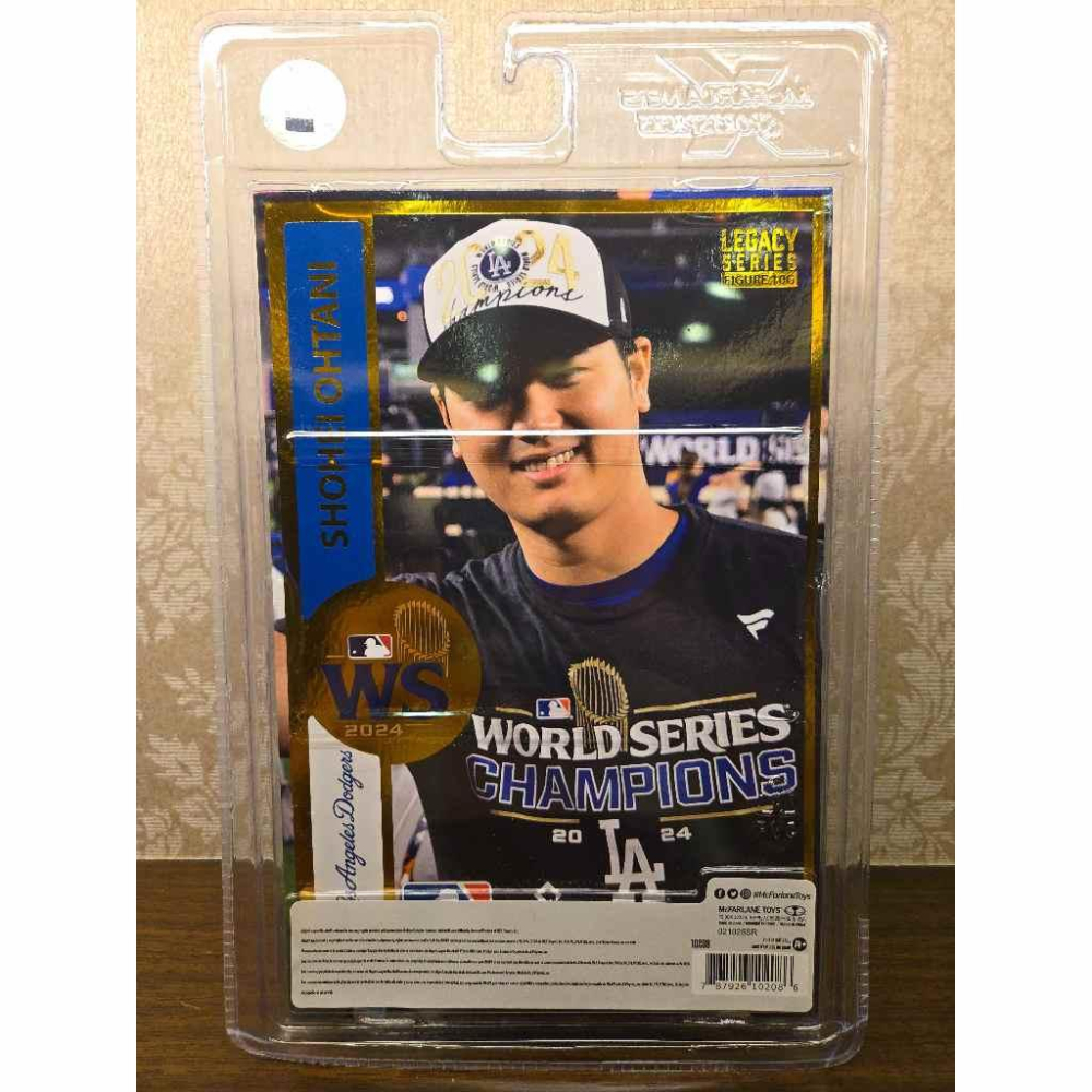 (限定版本) 麥法蘭 MLB 洛杉磯道奇 大谷翔平 Ohtani 2024 世界大賽灰衣「會場限定版」6 吋運動人偶-細節圖7