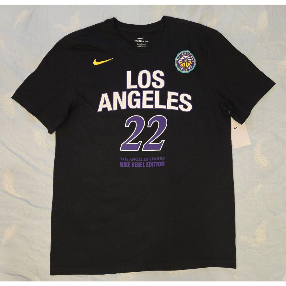 (全新特價) Nike WNBA 洛杉磯火花 Cameron Brink 2025 反抗版「黑色特殊版」背號短T (M) - NBA ...