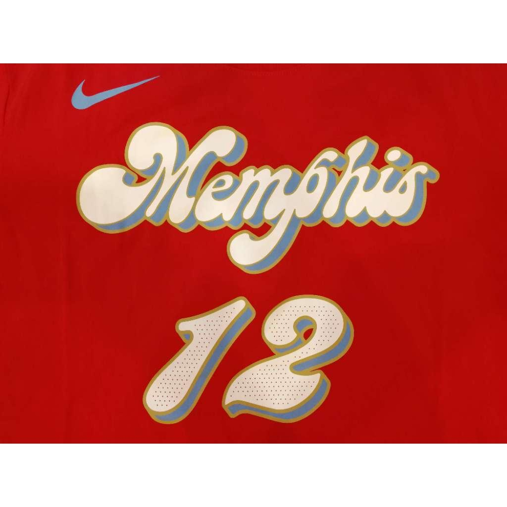 (全新特價) Nike NBA 曼斐斯灰熊 Ja Morant 24/25 城市版 背號短T (Sz. M)-細節圖5
