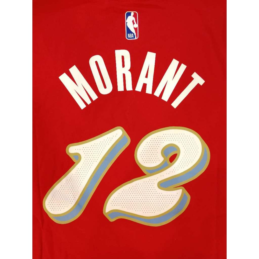 (全新特價) Nike NBA 曼斐斯灰熊 Ja Morant 24/25 城市版 背號短T (Sz. M)-細節圖6