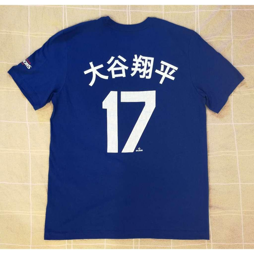 (全新特價) Nike MLB 洛杉磯道奇 Ohtani「大谷翔平」2024 世界大賽冠軍 背號短T (Sz. M)-細節圖2