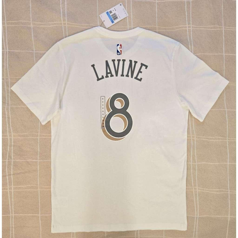 (出清特價) Nike NBA 芝加哥公牛 Zach LaVine 24/25 城市版 背號短T (Sz. M)-細節圖2