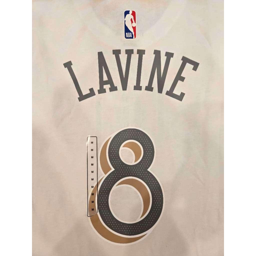 (出清特價) Nike NBA 芝加哥公牛 Zach LaVine 24/25 城市版 背號短T (Sz. M)-細節圖6