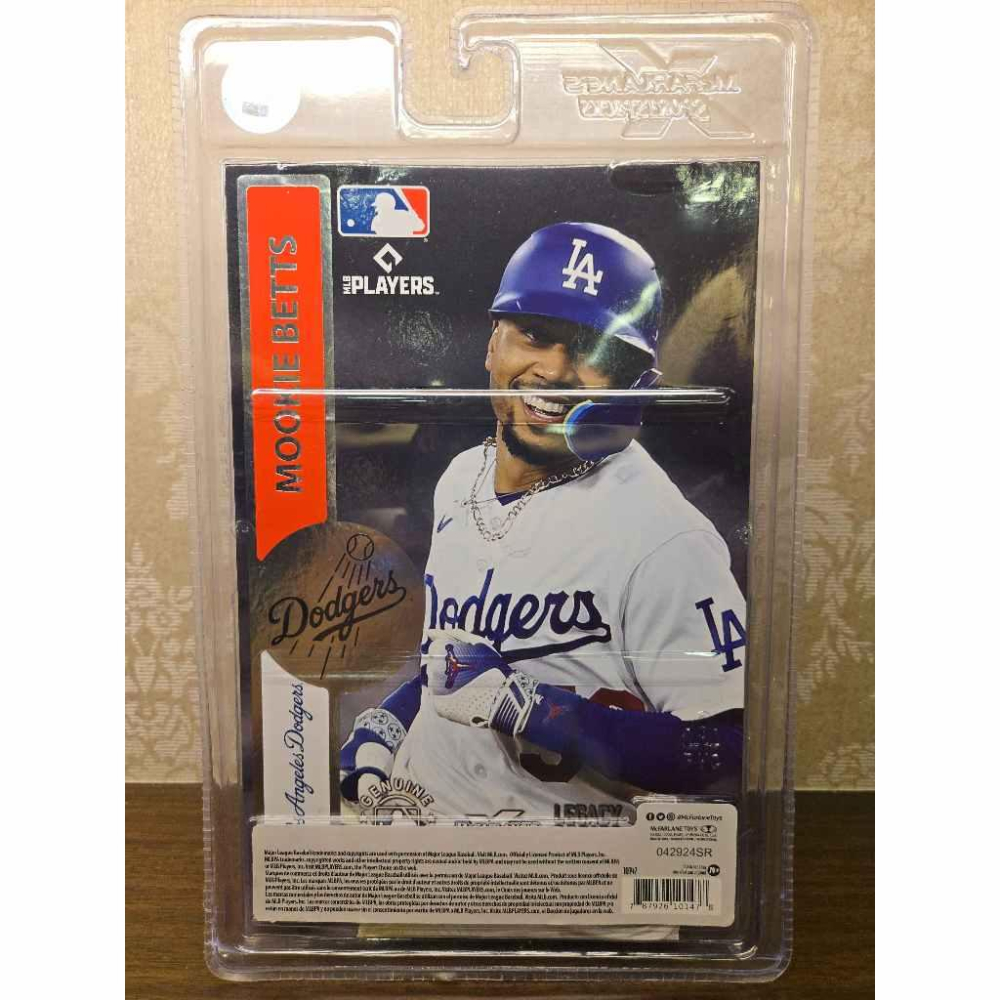 (再次到貨) 麥法蘭 MLB 2024 洛杉磯道奇 Mookie Betts「白衣普版」6吋運動人偶-細節圖7