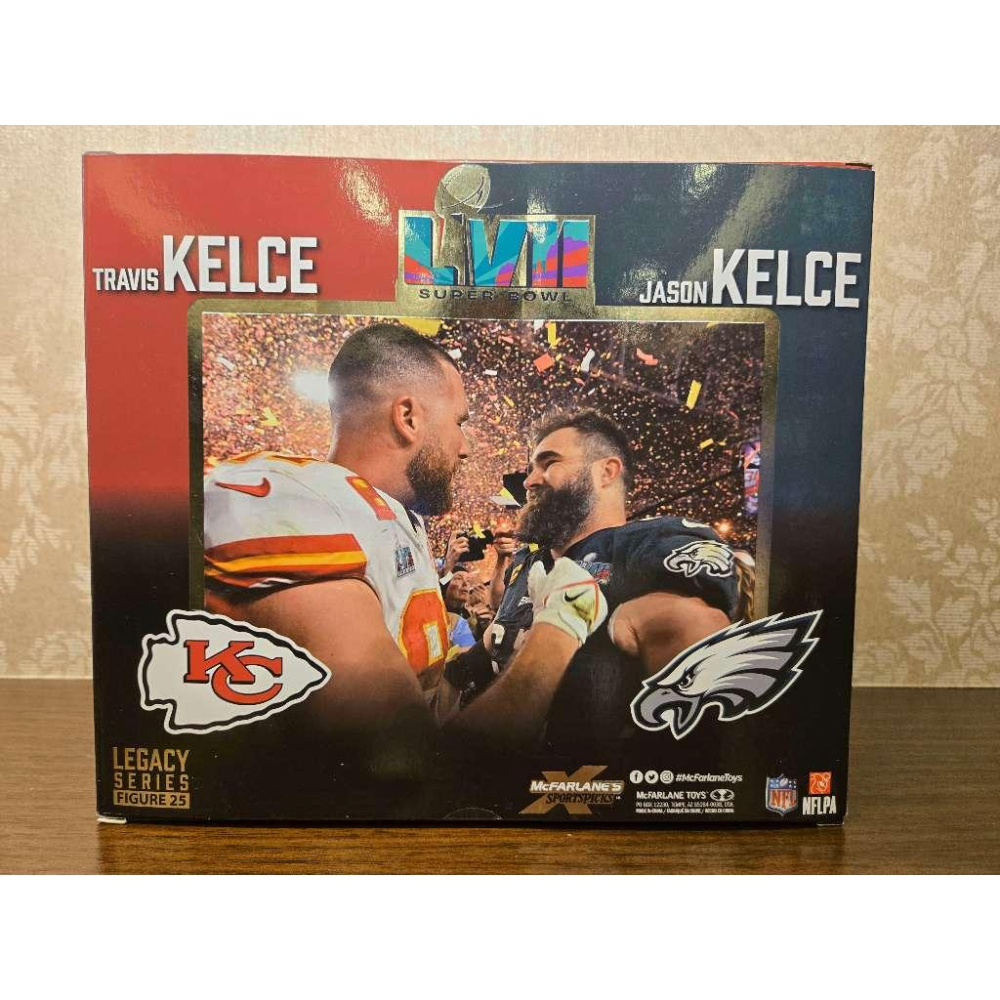 (全新特價) 麥法蘭 NFL Travis Kelce/Jason Kelce「超級盃 LVII」雙人組人偶-細節圖8