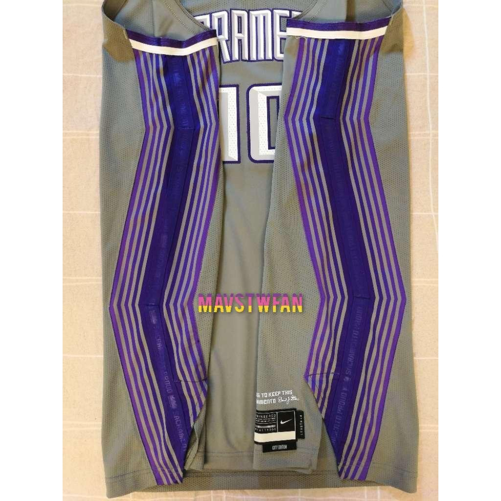 (出清特價) Nike Domantas Sabonis 國王 22/23 城市版 G底板球衣 (54+4，原生贊助標)-細節圖6