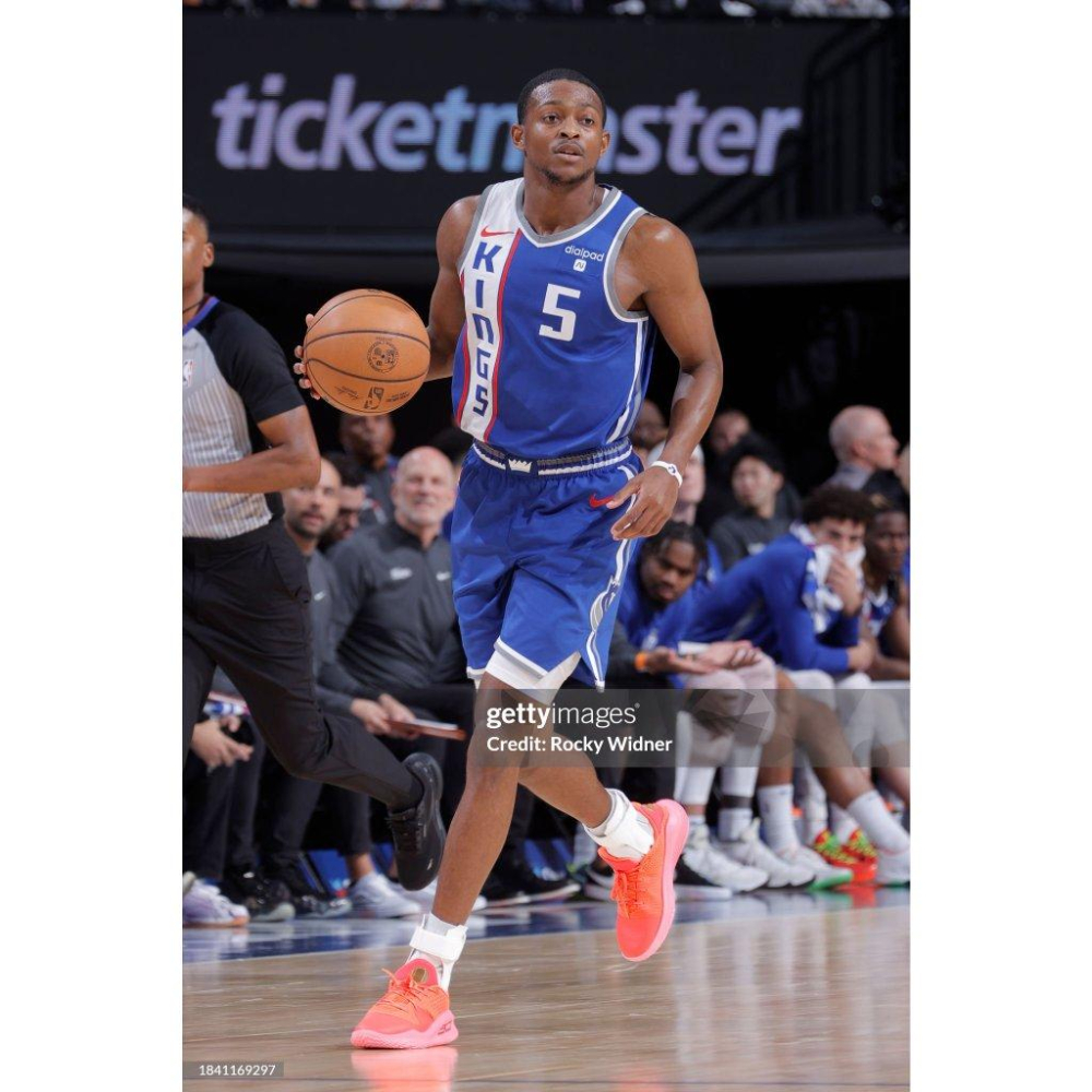 (出清特價) Nike De＇Aaron Fox 沙加緬度國王 23/24 城市版 AU 球衣 (L 48，原生贊助標)-細節圖3