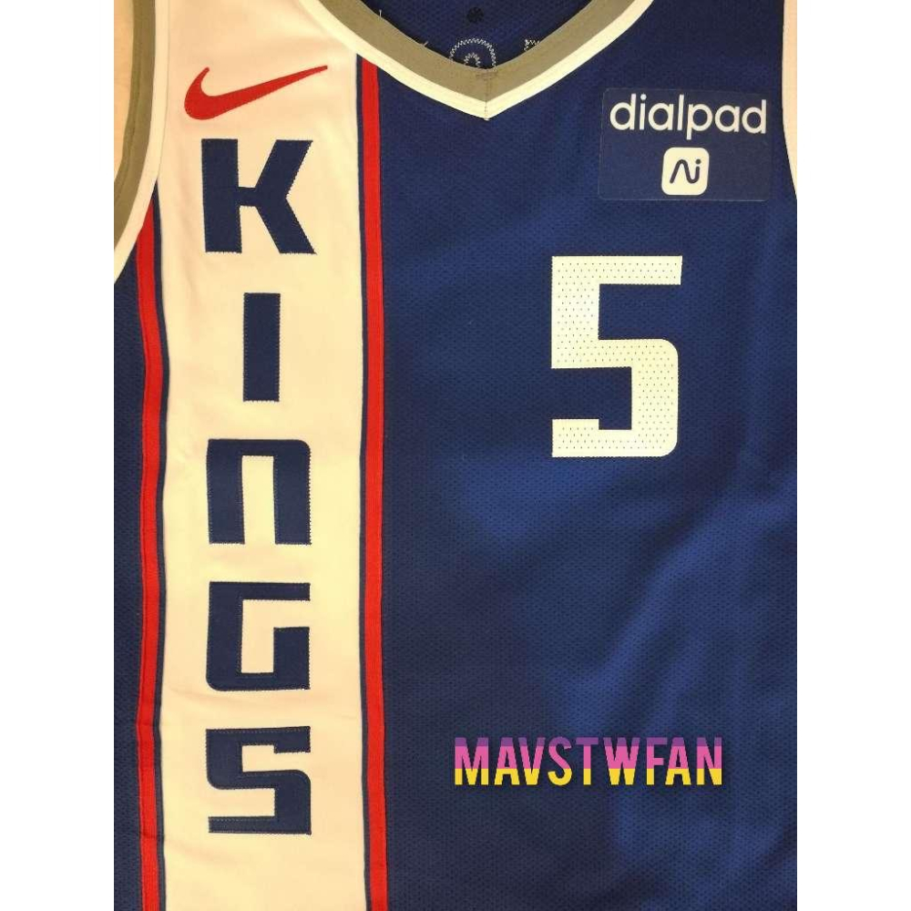 (出清特價) Nike De＇Aaron Fox 沙加緬度國王 23/24 城市版 AU 球衣 (L 48，原生贊助標)-細節圖5