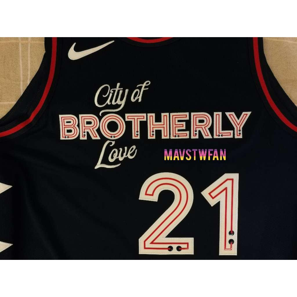 (出清特價) Nike Joel Embiid 費城七六人 23/24 城市版 AU 球衣 (L 48)-細節圖3